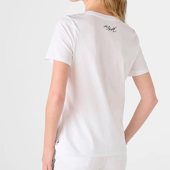 NEW KARL LAGERFELD LARGE SPARKLE LOGO TEE MULTIPLE SIZES - Picture 3 of 8